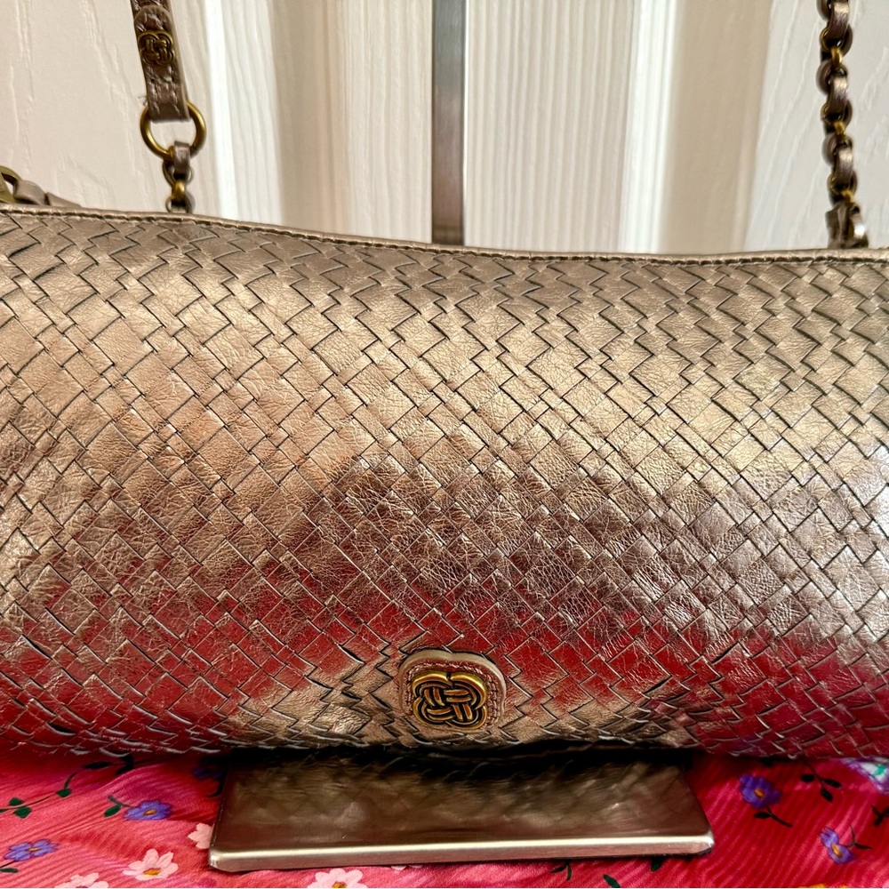 Gold Weave Leather Elliot Lucca Purse